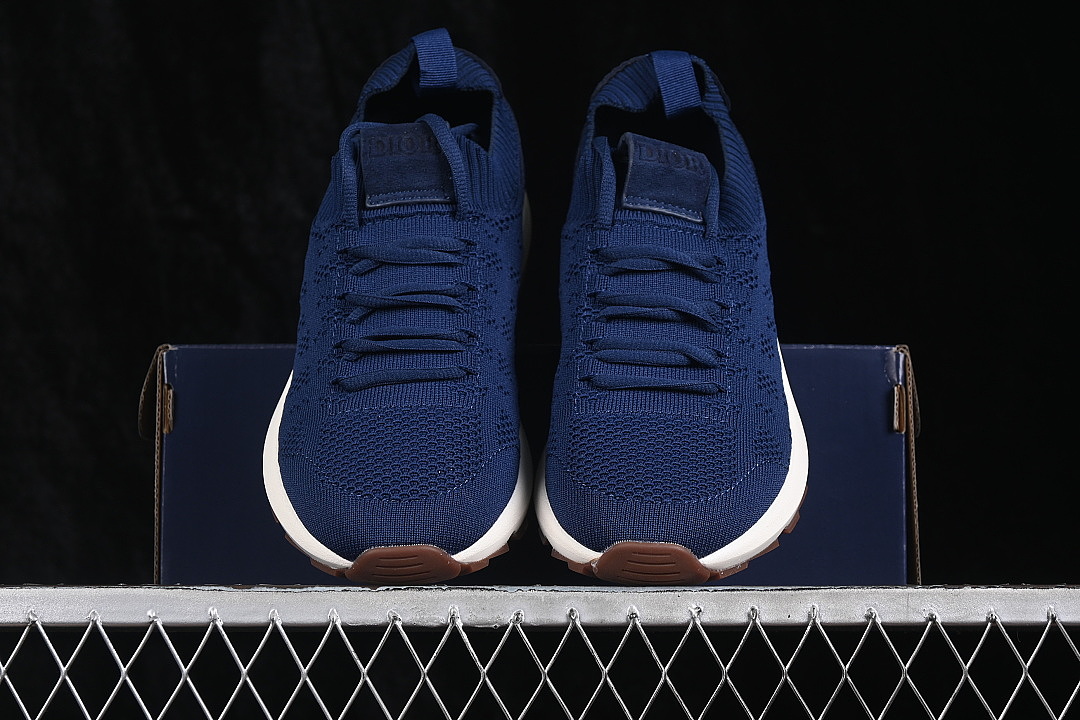 Dior [LOUNGE LACE UP CASUAL LIFE SHOES CONCRETE NAVY BLUE/MIDNIGHT BLUE]-[MAN:40-45] - Image 11