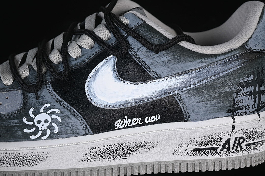 Nike [CW6871-777]-[AIR FORCE 1 07 LOW GREY/BLACK/WHITE]-[WOMAN:36-39]-[MAN:40-45] - Image 8