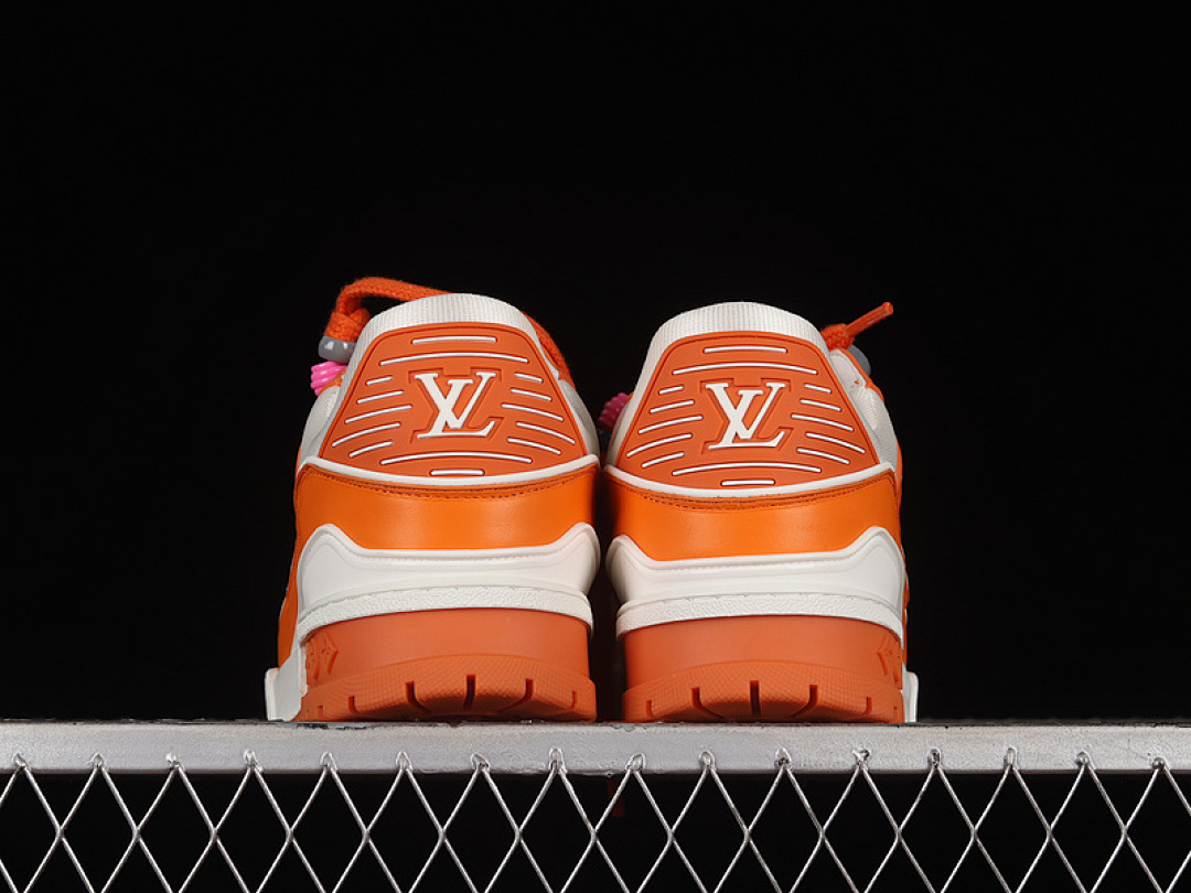 Louis Vuitton [L*V TRAINER SNEAKERS WHITE/ORANGE/WHITE]-[WOMAN:36-39]-[MAN:40-45] - Image 13