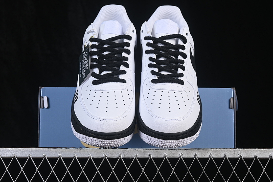 Nike [ZH0316-152]-[AIR FORCE 1 07 LOW CASUAL SNEAKERS WHITE/BLACK]-[WOMAN:36-39.5]-[MAN:40-45] - Image 13