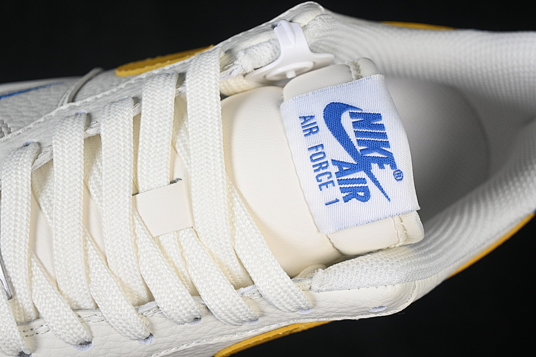 Nike [FZ1151-100]-[AIR FORCE 1 07 LOW CASUAL SNEAKERS WHITE/YELLOW/BLUE]-[WOMAN:36-39]-[MAN:40-45] - Image 9