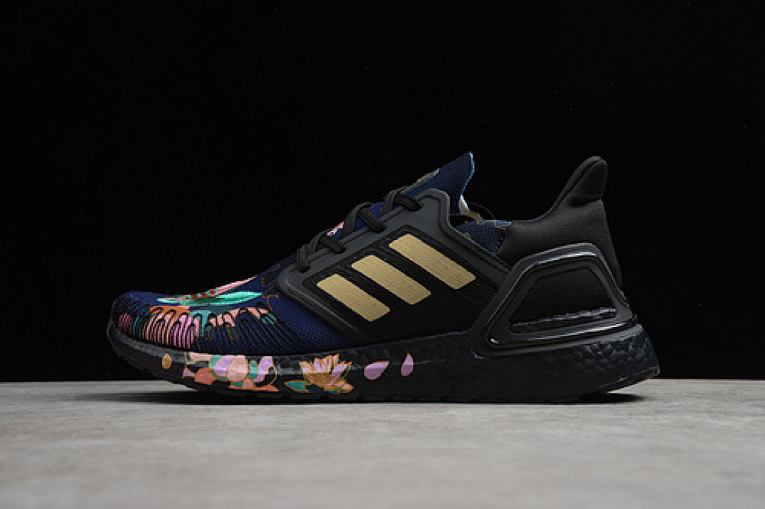 On Running On Running ULTRABOOST 20 SHOES CORE BLACK/GOLD METALLIC/SIGNAL CORAL · FW4310, photo 1