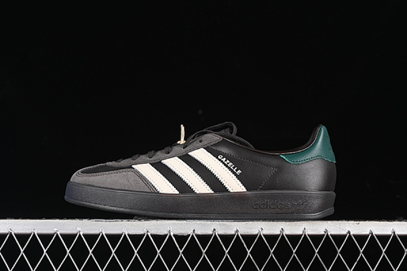 Adidas ORIGINALS GAZELLE INDOOR WHITE/BLACK/GREEN · IH0374, photo 1