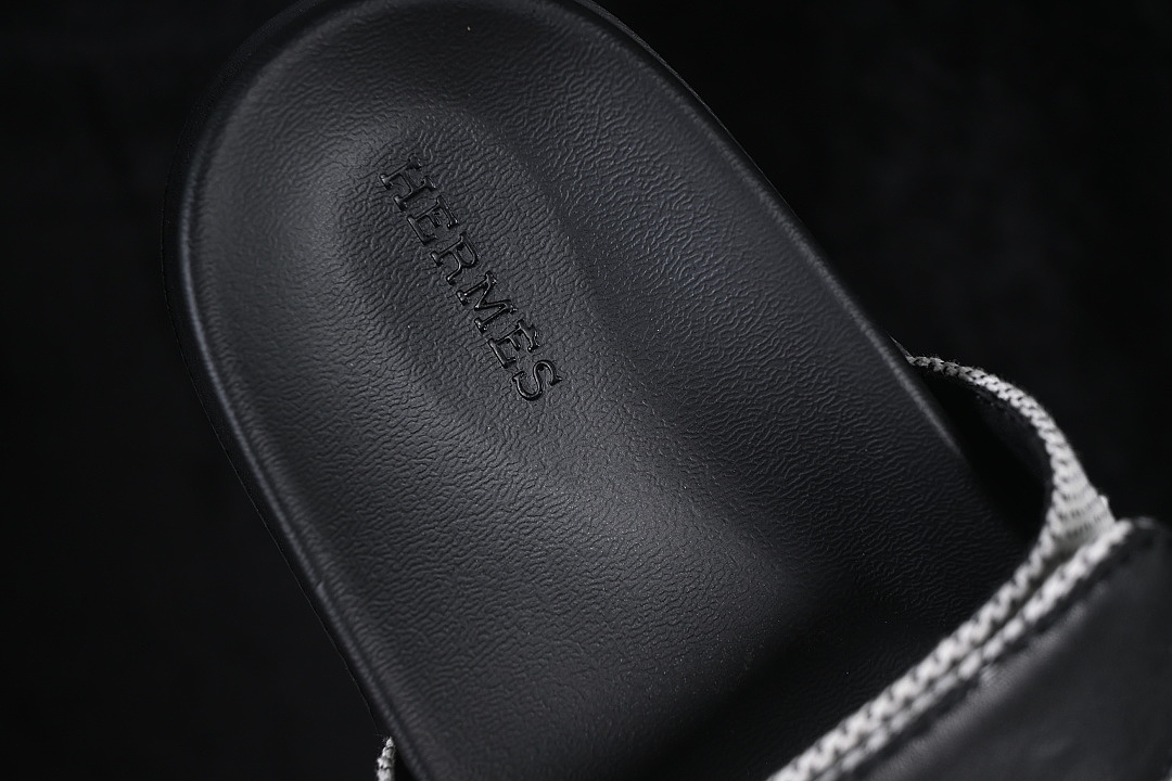 Chanel [CHYPRE FLAT BOTTOMED ONE SHOULDER SLIPPERS BLACK/GREY]-[WOMAN:35-39]-[MAN:40-46] - Image 4