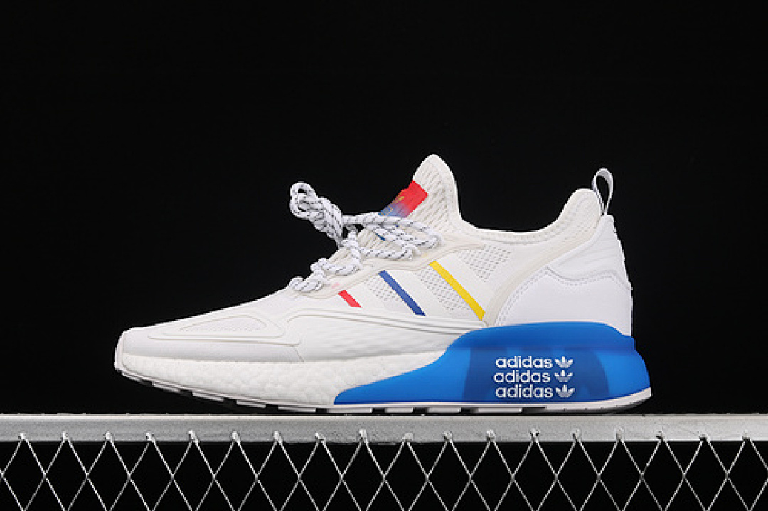 Unbranded [CQ2768]-[ZX 2K BOOST SHOES CLOUD WHITE/BLUE/RED-YELLOW]-[WOMAN:36-39]-[MAN:40-45], photo 1