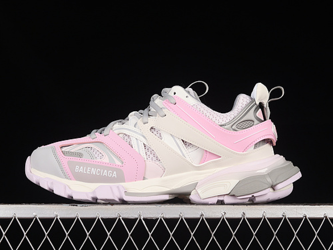 Unbranded [W3AD61258]-[BA*LEN*CIAGA TRACK SNEAKER TESS WHITE/GREY/PINK]-[WOMAN:36-39]-[MAN:40-47], photo 1