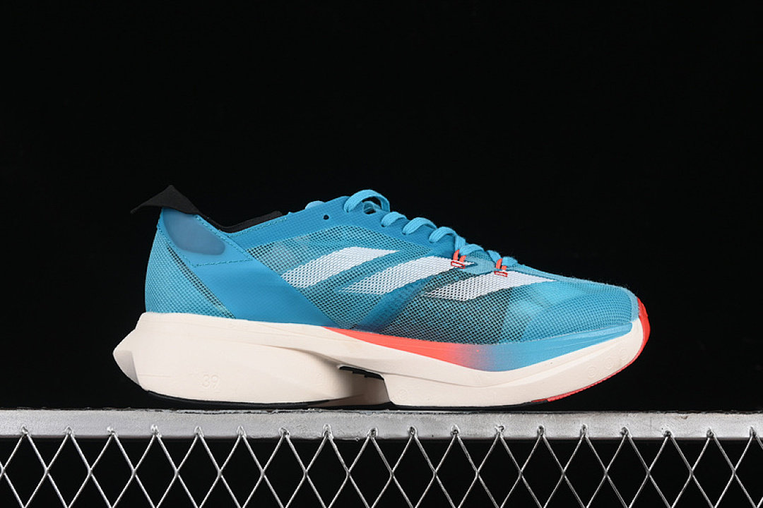 Adidas [ID8473]-[ADIZERO ADIOS PRO 3 LUCID CYAN/CLOUD WHITE/BRIGHT RED]-[WOMAN:36-39]-[MAN:40-45] - Image 16