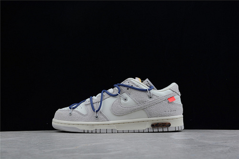 Off-White Nike OW X SB DUNK LOW LOT 18 OF 50 SAIL/NEUTRAL GREY/NAVY BLUE · DJ0950-112, photo 1