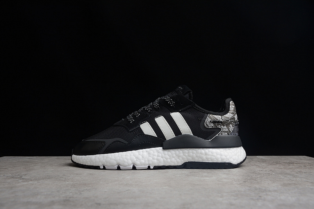 Unbranded [FW6689]-[NITE JOGGER BOOST SHOES CORE BLACK/CORE BLACK/CLOUD WHITE]-[WOMAN:36-39]-[MAN:40-45], photo 1