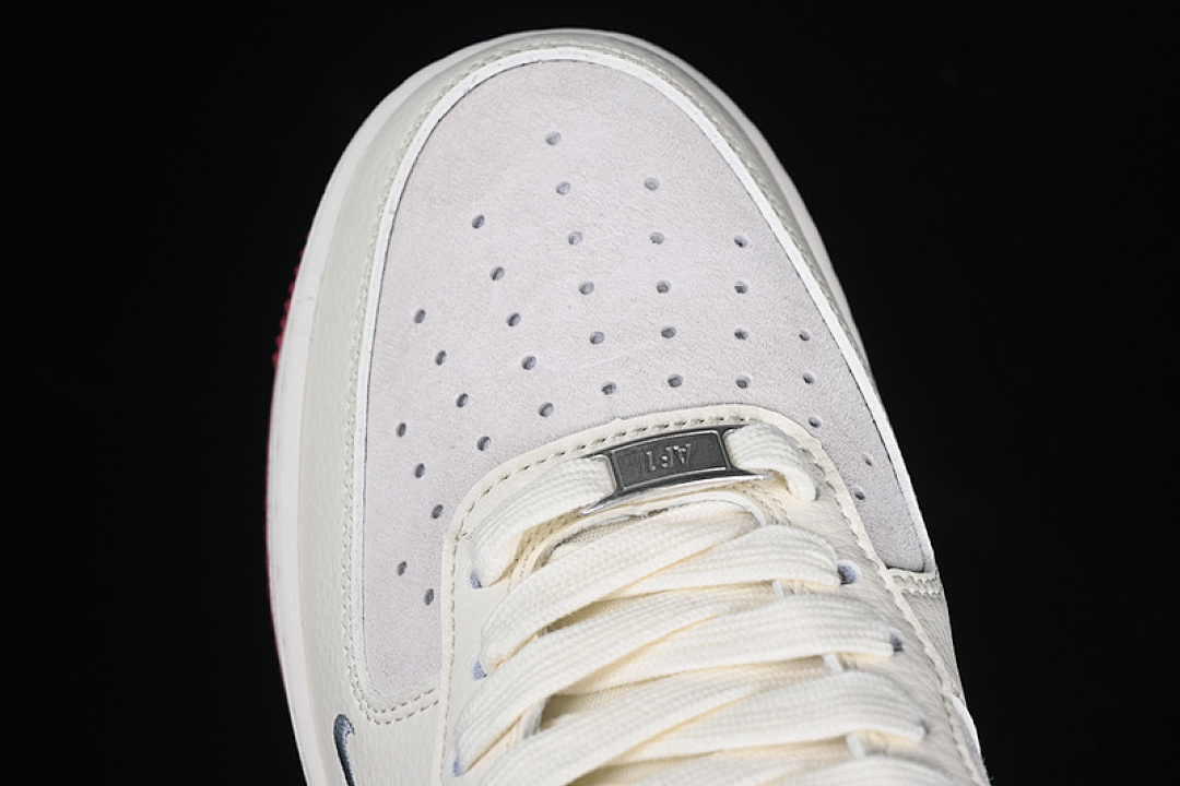 Nike [DM6688-047]-[AIR FORCE 1 07 LOW WHITE/GREY/RED]-[WOMAN:36-39]-[MAN:40-45] - Image 10