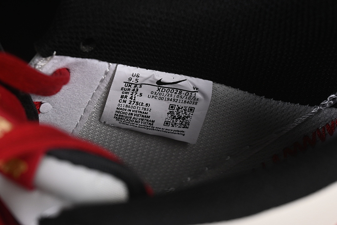 Nike [XD0028-011]-[AIR FORCE 1 07 LOW WHITE/RED/BLACK]-[WOMAN:36-39]-[MAN:40-45] - Image 6