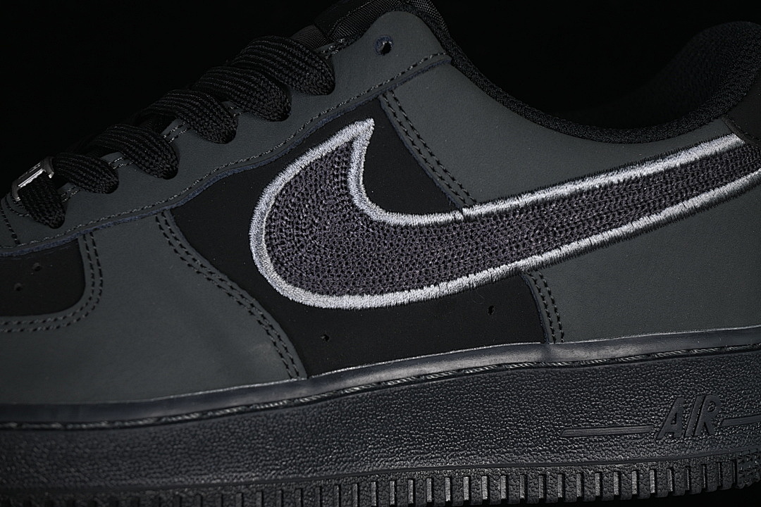 Unbranded [IB6842-002]-[AIR FORCE 1 07 LOW CASUAL SNEAKERS DARK GRAY/BLACK]-[WOMAN:36-39]-[MAN:40-45] - Image 7