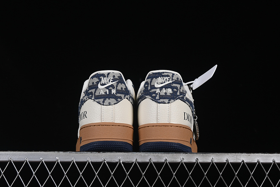 Nike [KK1988-052]-[AIR FORCE 1 07 LOW WHITE/GREY/BLUE/BROWN]-[WOMAN:36-39]-[MAN:40-45] - Image 14