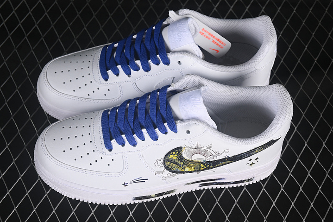 Nike [ZH0316-069]-[AIR FORCE 1 07 LOW WHITE/GREY/BLUE]-[WOMAN:36-39]-[MAN:40-45] - Image 11