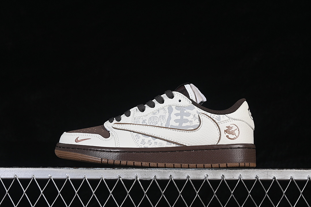 Jordan [NH0601-061]-[FRAGMENT DESIGN AIR JORDAN 1 LOW OG SP WHITE/BROWN]-[WOMAN:36-39]-[MAN:40-45], photo 1