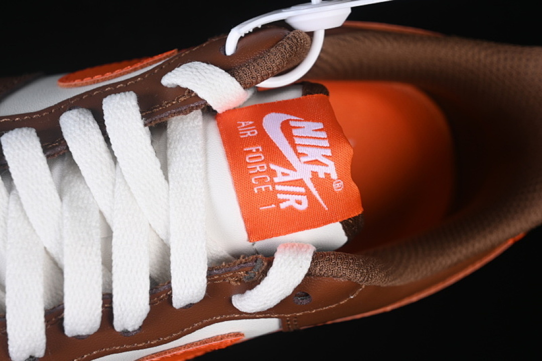 Nike [IO7545-221]-[AIR FORCE 1 07 LOW CASUAL SNEAKERS ORANGE/BROWN]-[WOMAN:35.5-39]-[MAN:40-45] - Image 8