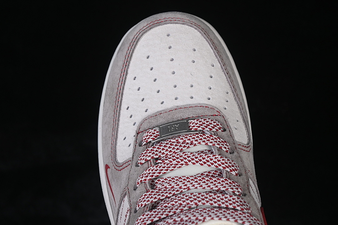 Nike [JP2026-132]-[AIR FORCE 1 07 LOW CASUAL SNEAKERS WHITE/GREY/RED]-[WOMAN:36-39]-[MAN:40-45] - Image 10