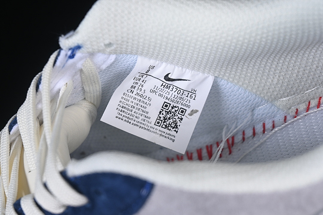 Nike [HM3703-161]-[AIR FORCE 1 07 LOW WHITE/GREY/BLUE]-[WOMAN:36-39]-[MAN:40-45] - Image 6