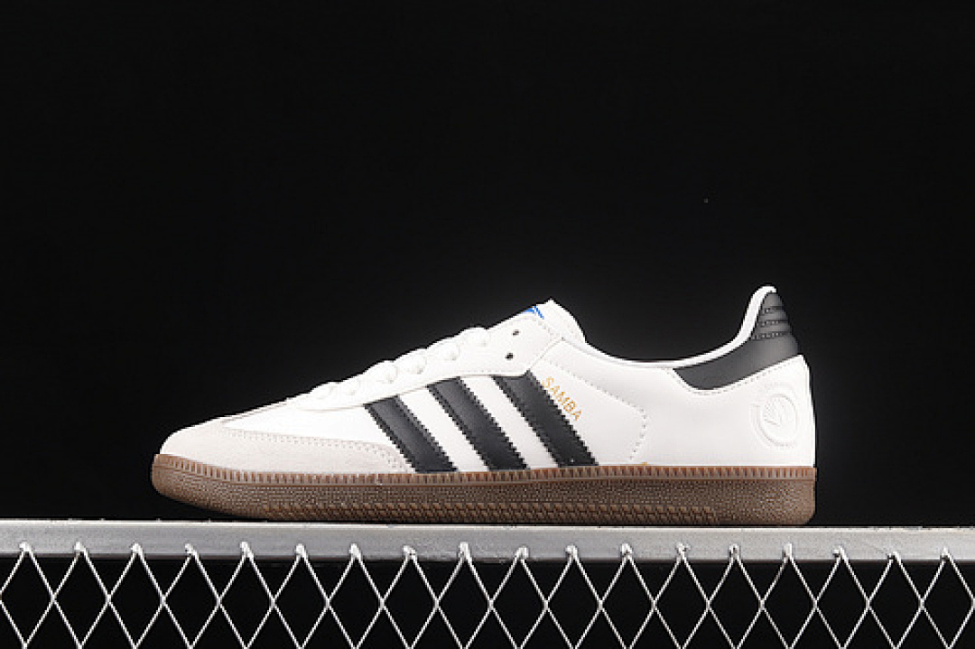 Adidas [FW2427]-[SAMBA VEGAN SHOES CLOUD WHITE/CORE BLACK/BLUE]-[MAN:39-45] - Image 2