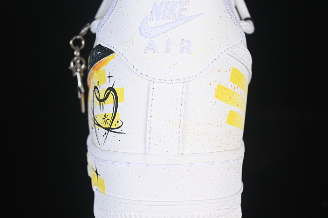 Nike [420-520]-[AIR FORCE 1 07 LOW CASUAL SNEAKERS WHITE/ORANGE/YELLOW]-[WOMAN:36-39]-[MAN:40-45] - Image 6