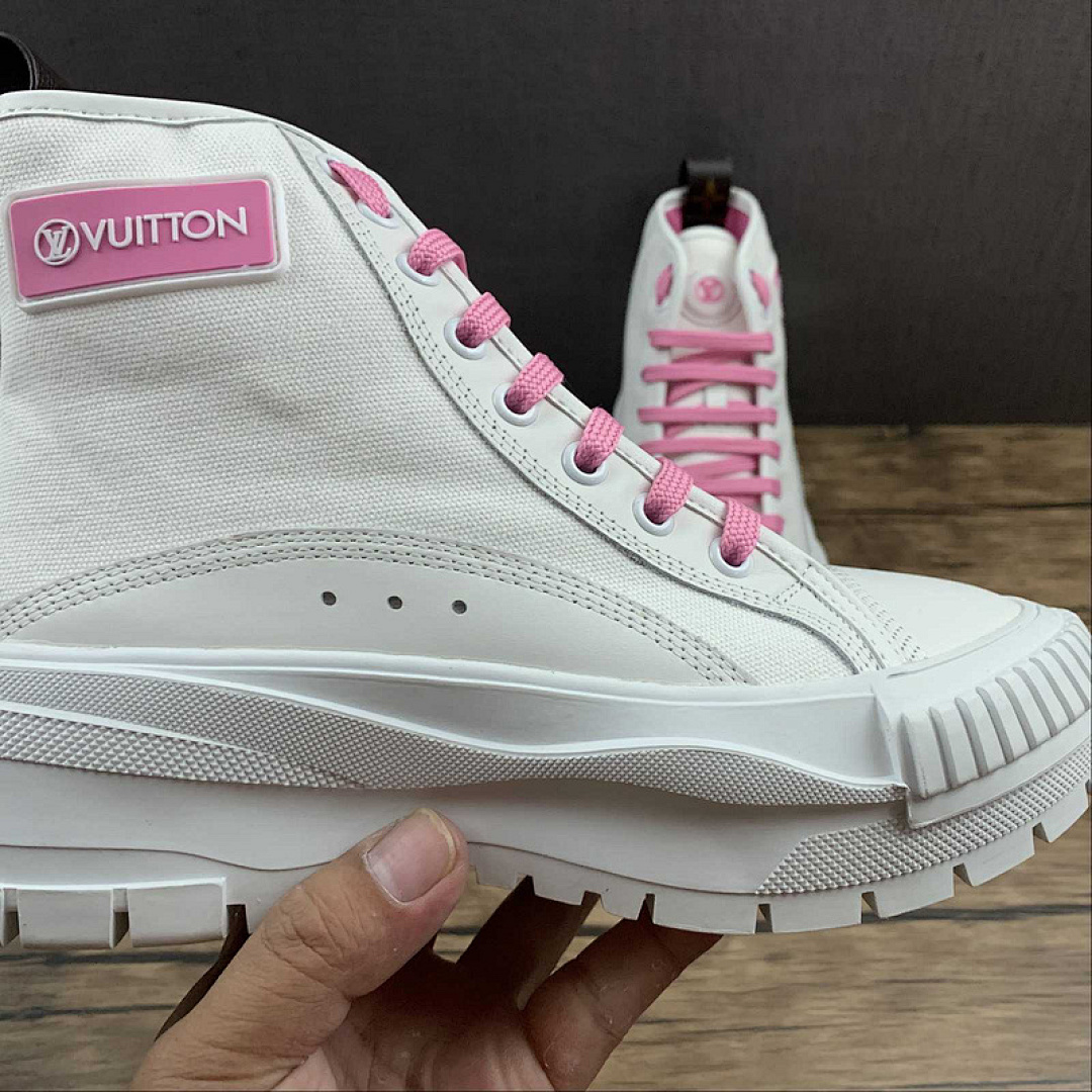 Louis Vuitton [L*V CANVAS BOOTS WHITE/WHITE/PINK]-[WOMAN:35-40] - Image 7