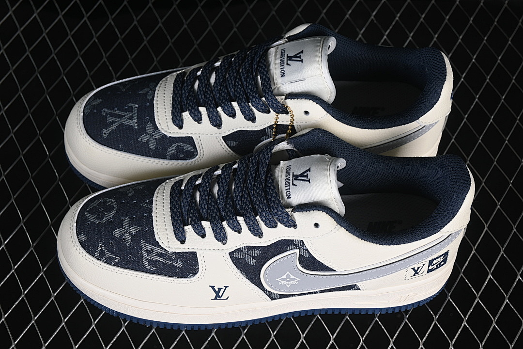 Nike [XY2025-006]-[AIR FORCE 1 07 LOW BEIGE/BLACK/NAVY BLUE]-[WOMAN:36-39]-[MAN:40-45] - Image 11