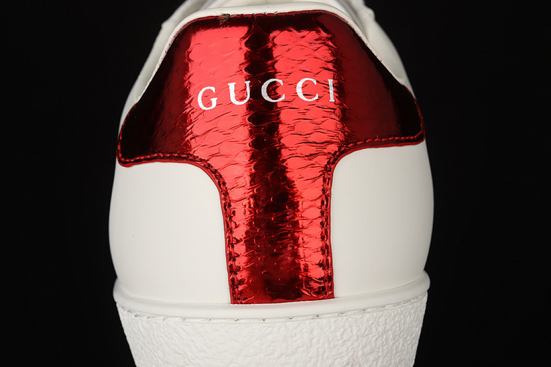 Gucci [02JP09064]-[GU*CCI ACE EMBROIDERED LOW-TOP SNEAKERS WHITE/NAVY BLUE/RED-GOLD]-[UNISEX:35-44] - Image 6