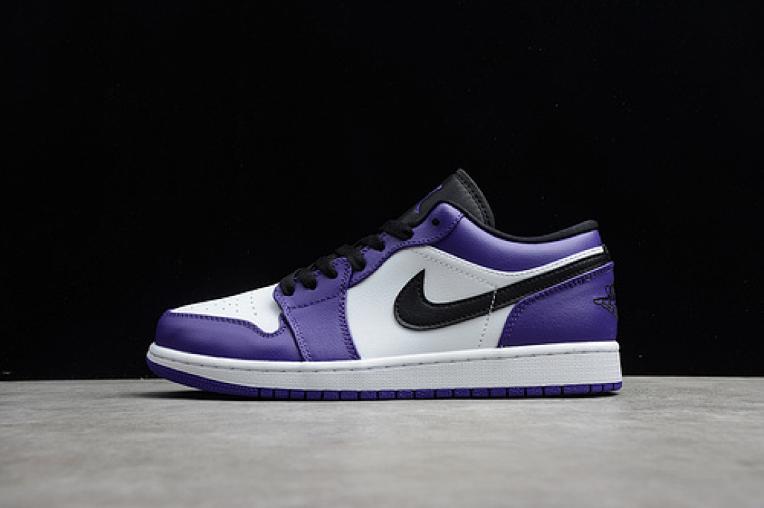 Jordan [553558-500]-[CJ AIR JORDAN 1 LOW COURT PURPLE WHITE/COURT PURPLE/BLACK]-[MAN:40-46], photo 1