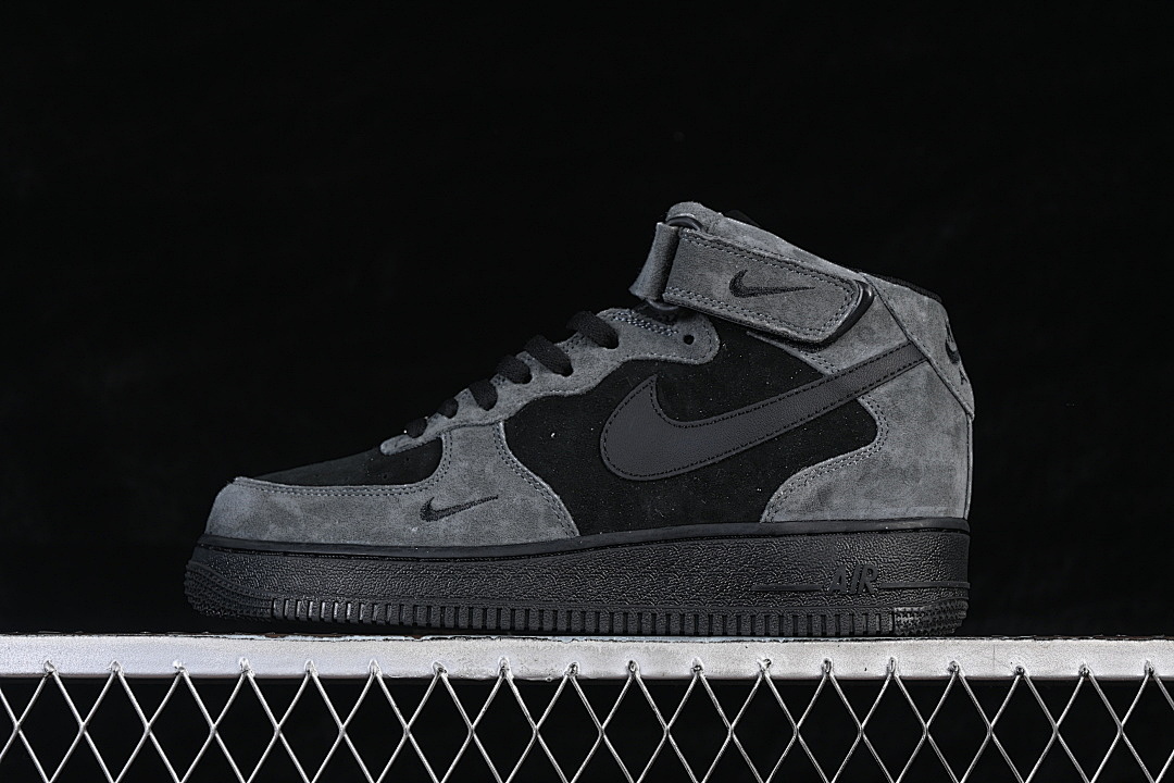 Nike [ZH0316-167]-[AIR FORCE 1 07 MID CASUAL SNEAKERS GREY/BLACK]-[WOMAN:36-39]-[MAN:40-45], photo 1