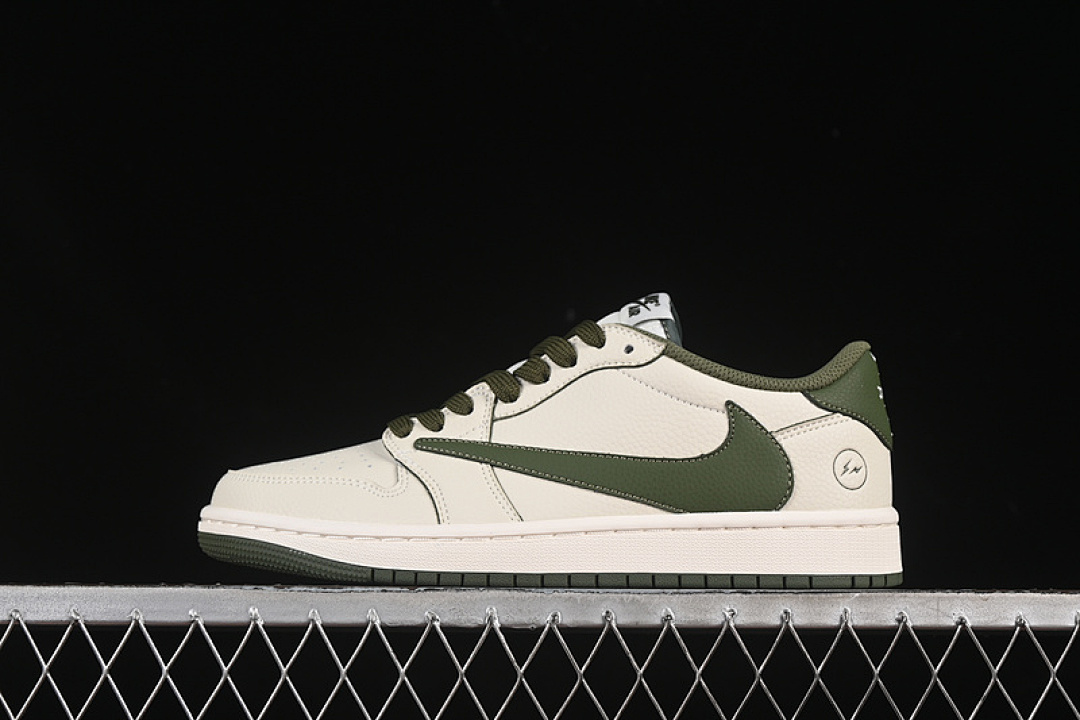 Jordan [LK1099-063]-[TRAVIS SCOTT X FRAGMENT DESIGN AIR JORDAN 1 LOW OG SP WHITE/GREEN]-[36-45], photo 1