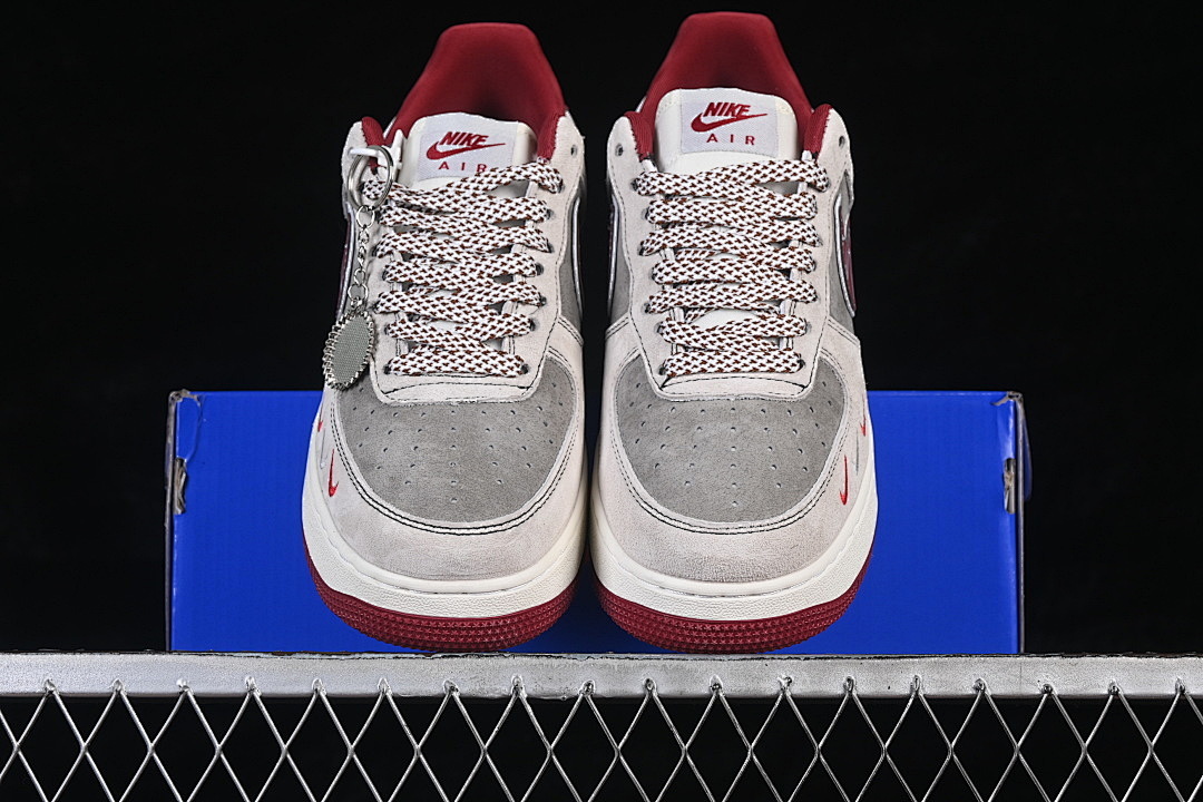 Nike [SY1388-028]-[AIR FORCE 1 07 LOW WHITE/GREY/WINE RED]-[WOMAN:36-39]-[MAN:40-45] - Image 13