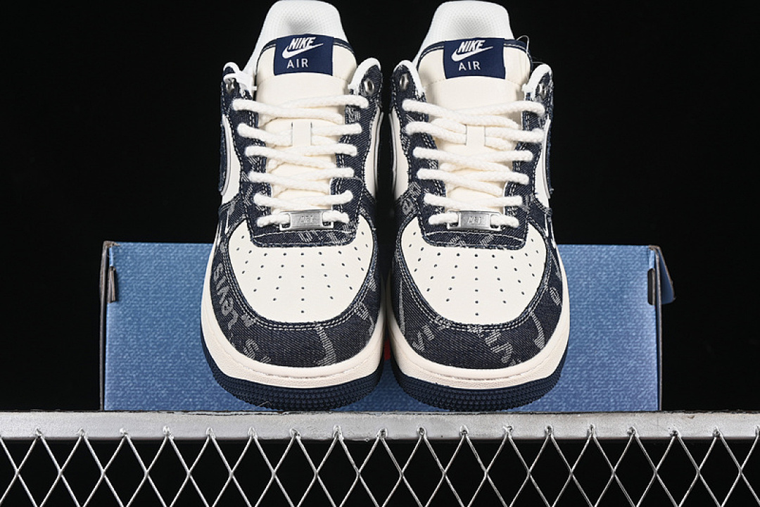 Nike [SJ6698-002]-[AIR FORCE 1 07 LOW WHITE/BLUE/GREY]-[WOMAN:36-39]-[MAN:40-45] - Image 13