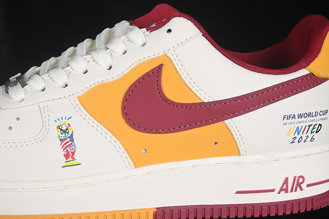 Nike [DD1982-370]-[AIR FORCE 1 07 LOW CASUAL SNEAKERS RED/ORANGE/WHITE]-[WOMAN:36-39]-[MAN:40-45] - Image 7