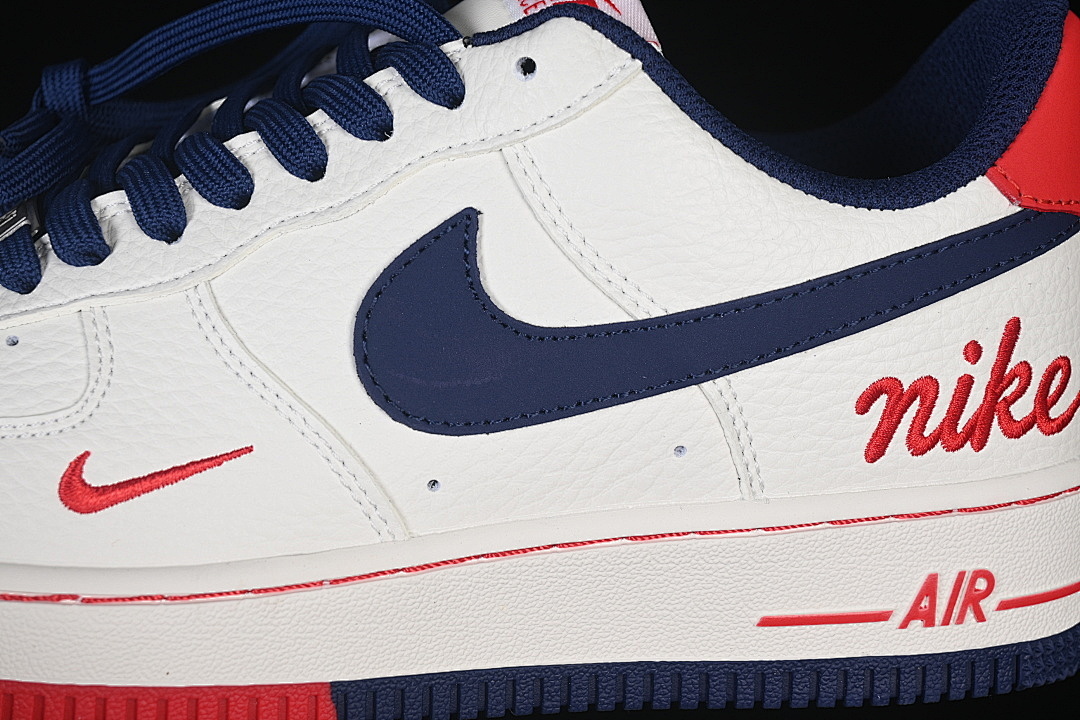 Nike [NH0601-544]-[AIR FORCE 1 07 LOW WHITE/NAVY BLUE/RED]-[WOMAN:36-39]-[MAN:40-45] - Image 8