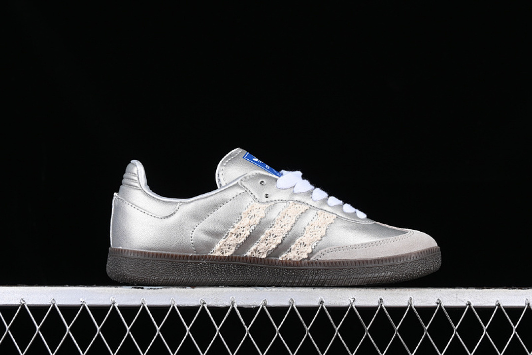 Adidas [B75806]-[ADIDAS SAMBA VEGAN SILVER/BLACK/GREY/WHITE]-[WOMAN:36-39] - Image 2