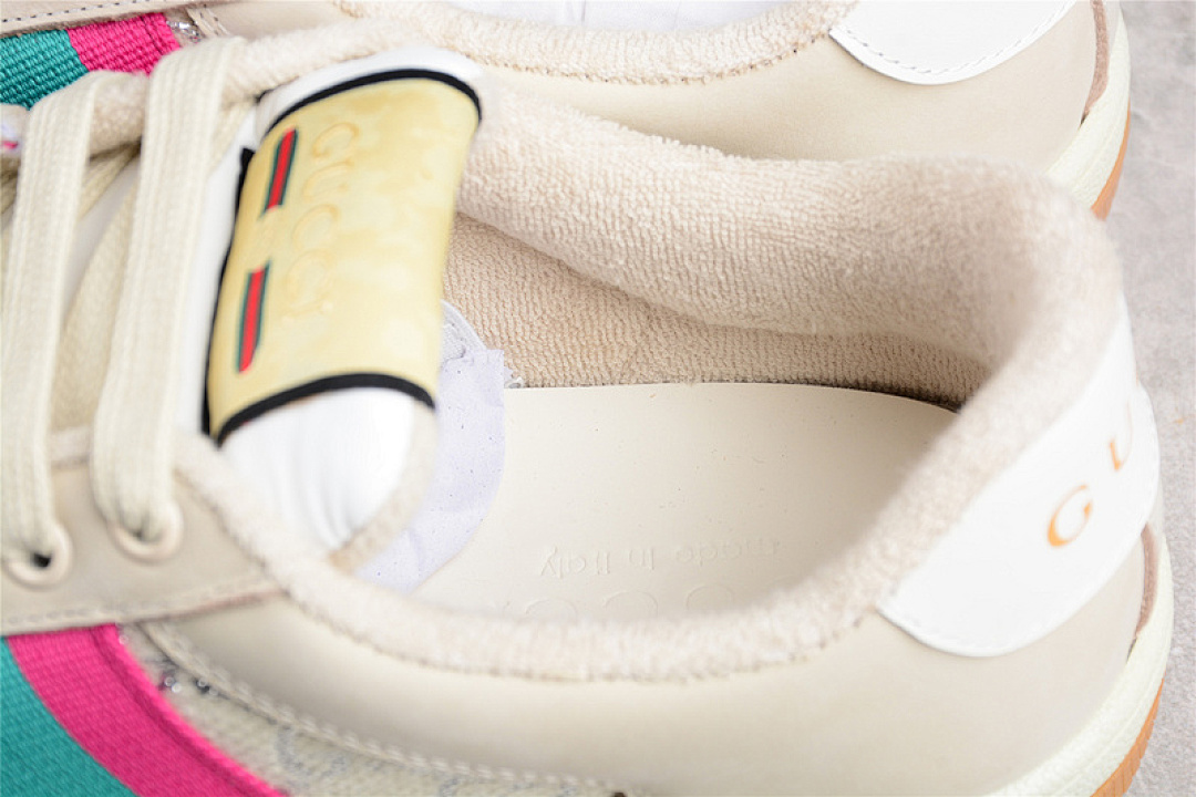 Gucci [GU*CCI DISTRESSED SCREENER SNEAKER BEIGE/PINK/GREEN]-[WOMAN:35-39]-[MAN:40-45] - Image 7