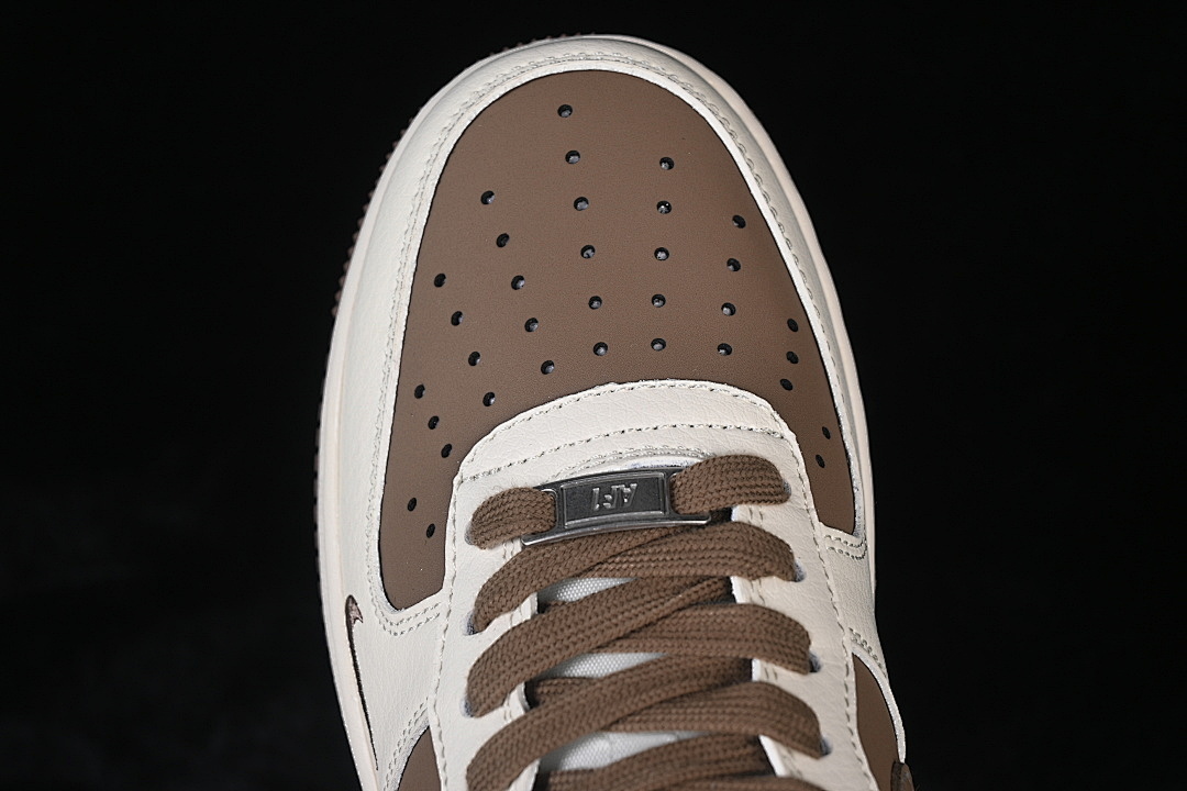 Nike [XD0028-017]-[AIR FORCE 1 07 LOW CASUAL SNEAKERS WHITE/BROWN]-[WOMAN:36-39]-[MAN:40-45] - Image 10