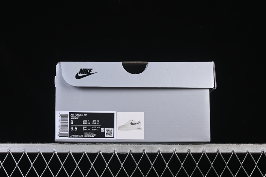 Nike [ZH0318-128]-[AIR FORCE 1 07 LOW BEIGE/BLACK]-[WOMAN:36-39]-[MAN:40-45] - Image 12