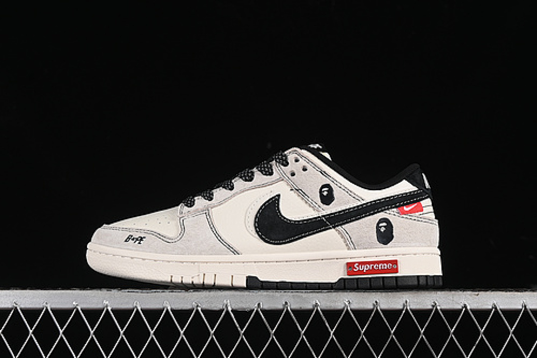 Supreme [MM1089-017]-[SB DUNK LOW SUPREME BAPE GREY/BLACK/WHITE]-[WOMAN:36-39]-[MAN:40-45], photo 1