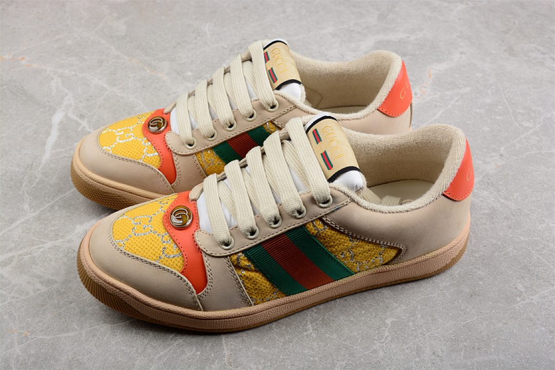 Gucci [GU*CCI DISTRESSED SCREENER SNEAKER BEIGE/GREEN/YELLOW-RED]-[WOMAN:35-39]-[MAN:40-45] - Image 11