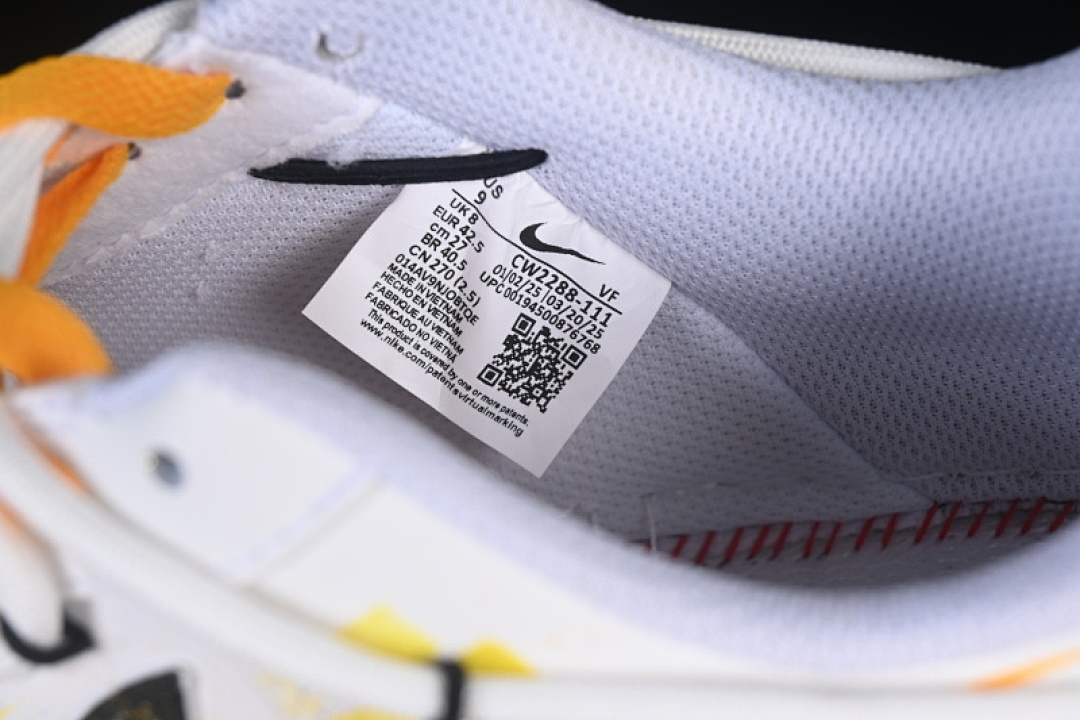 Nike [420-520]-[AIR FORCE 1 07 LOW CASUAL SNEAKERS WHITE/ORANGE/YELLOW]-[WOMAN:36-39]-[MAN:40-45] - Image 5