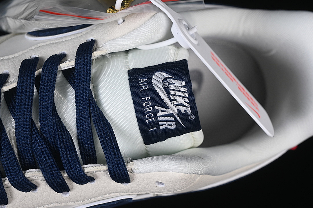 Nike [DD1982-326]-[AIR FORCE 1'07 LOW WHITE/NAVY BLUE/RED]-[WOMAN:36-39]-[MAN:40-45] - Image 9