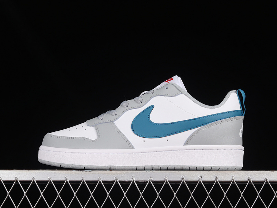 COURT BOROUGH LOW 2 GS WHITE/LIGHT SMOKE GREY/HABANERO RED/MARINA · BQ5448-117, photo 1