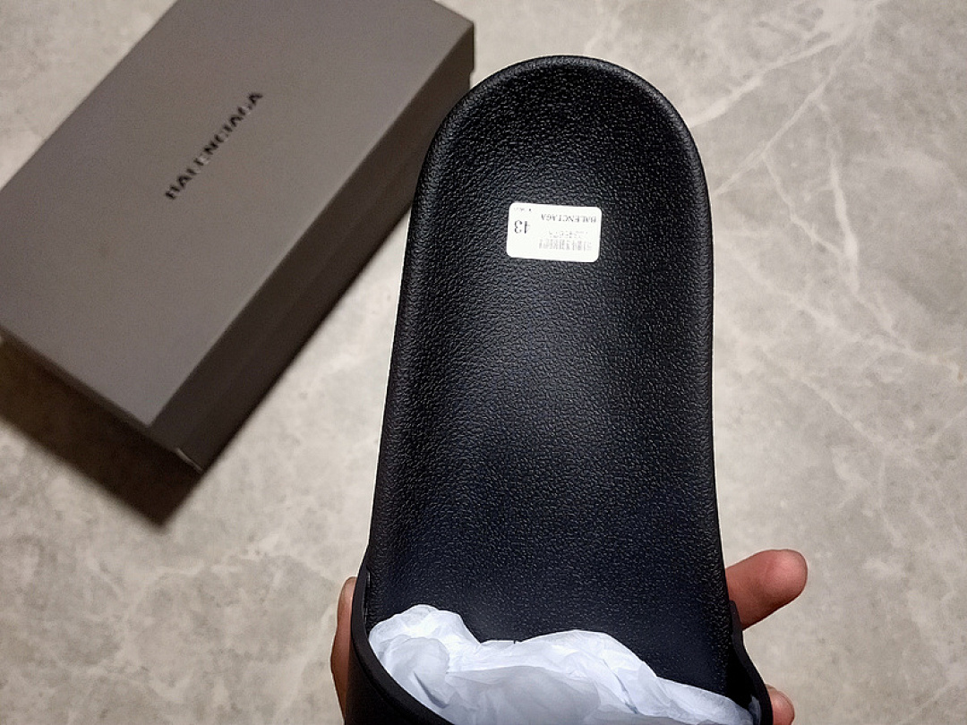 Balenciaga [BA*LEN*CIAGA LOGO POOL SIDES BLACK/BLACK/GREEN]-[WOMAN:35-39]-[MAN:40-45] - Image 4