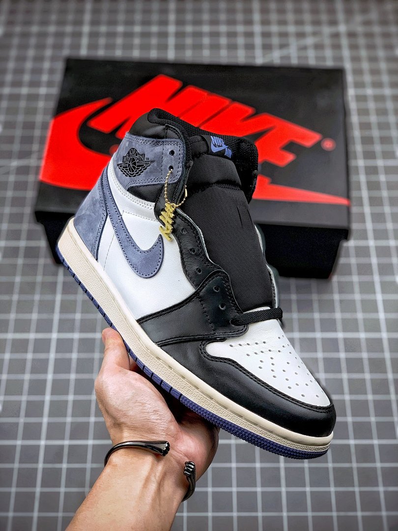 Jordan [555088-115]-[GENUINE LEATHER AIR JORDAN 1 RETRO HIGH OG BLUE MOON SUMMIT WHITE/BLUE MOONBLACK], photo 1