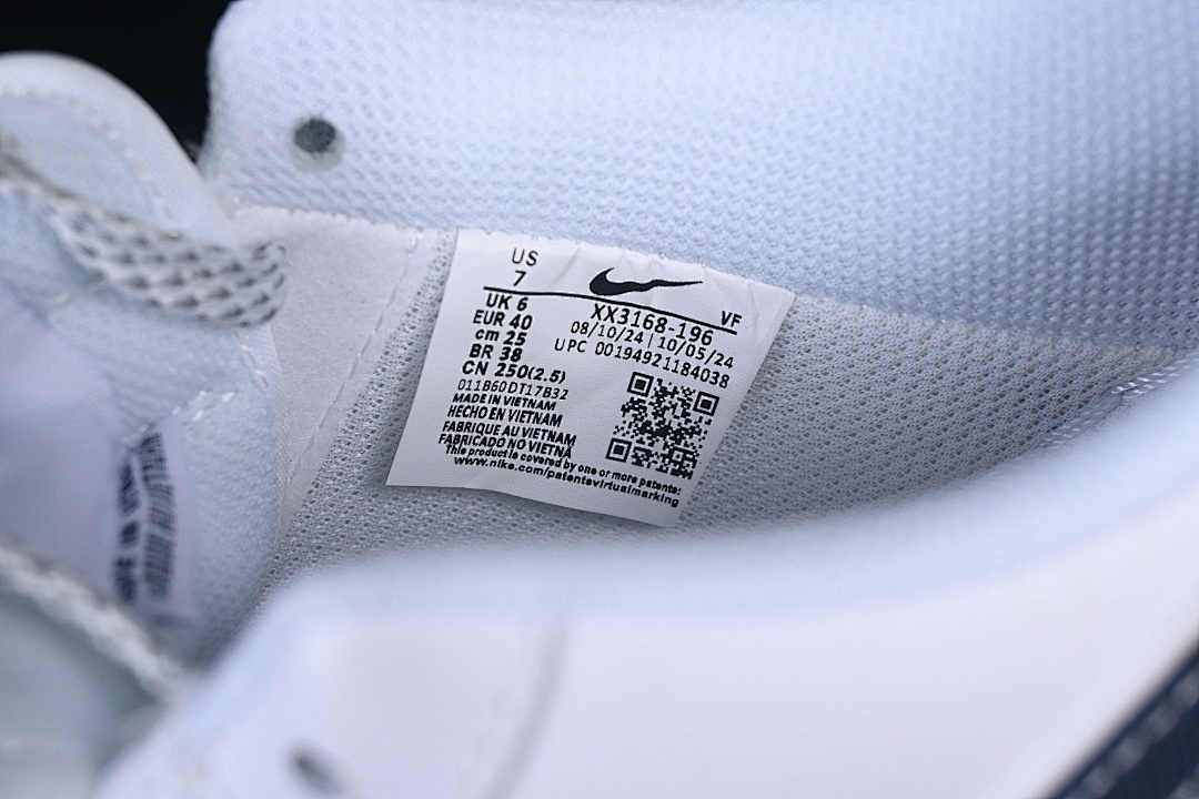 Nike [XX3168-196]-[AIR FORCE 1 07 LOW WHITE/NAVY BLUE]-[WOMAN:36-39]-[MAN:40-45] - Image 6