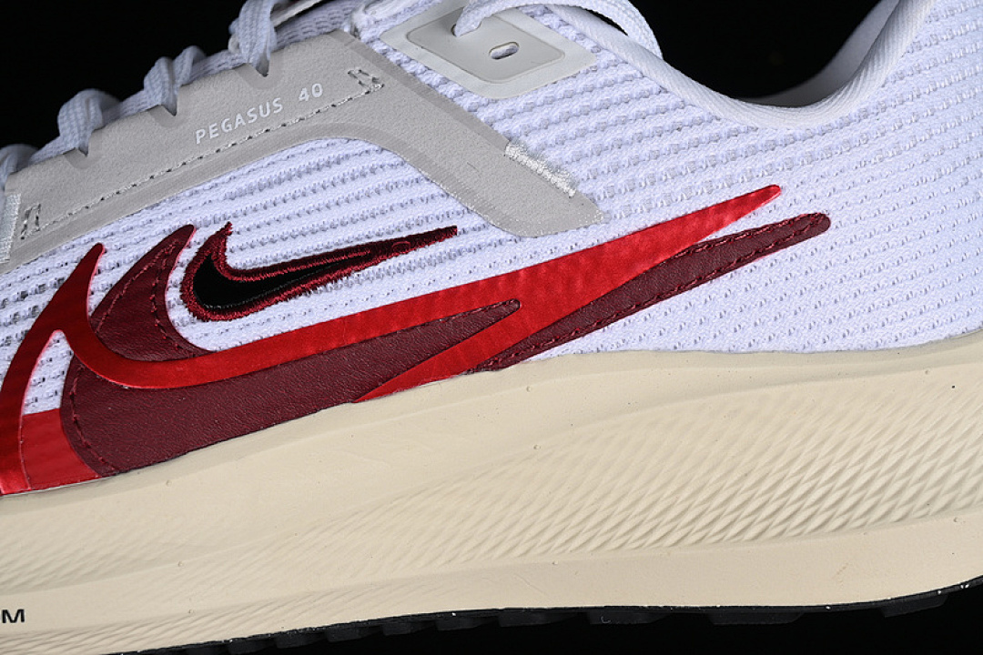 Nike [FB7703-100]-[AIR ZOOM PEGASUS 40 WHITE/RED/GREY]-[WOMAN:36-40] - Image 7