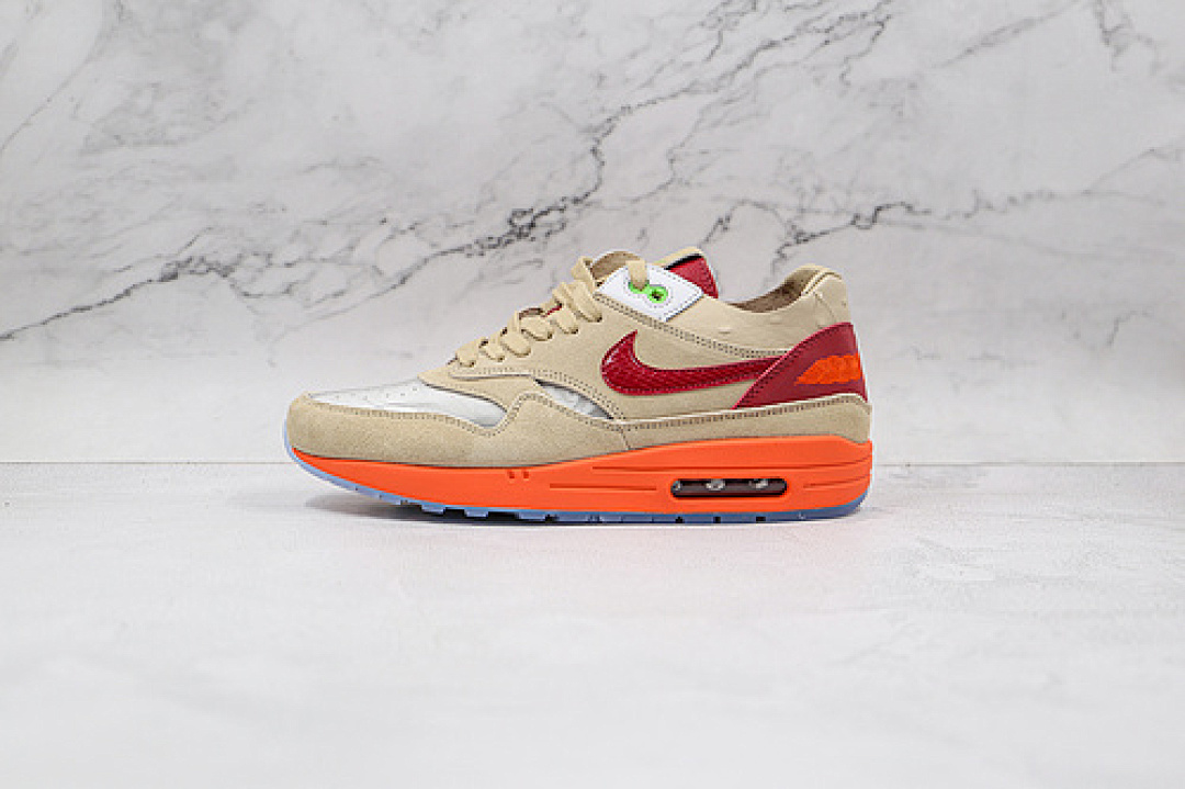 Nike CLOT X AIR MAX 1 KISS OF DEATH 2021 NET/DEEP RED/ORANGE BLAZE · DD1870-100, photo 1
