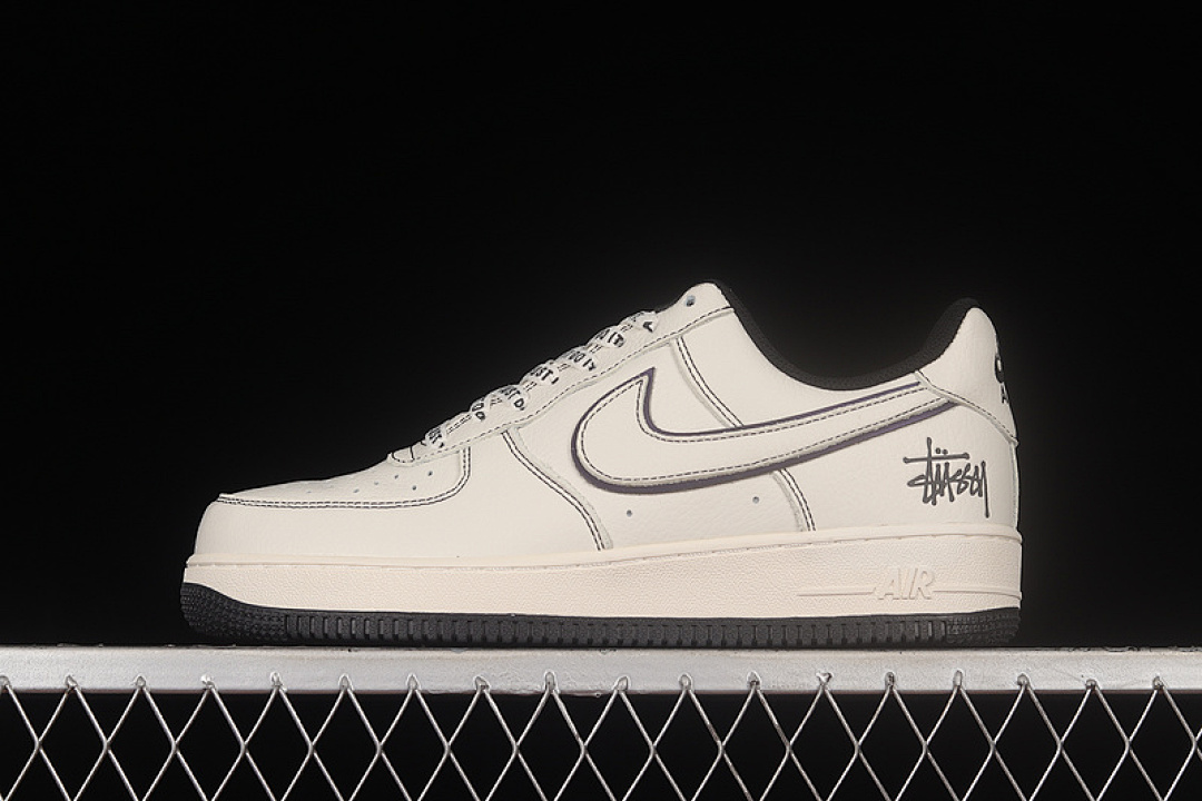 Nike [UN1635-702]-[STUSSY X AIR FORCE 1 LOW BEIGE/BLACK/WHITE]-[WOMAN:36-39]-[MAN:40-45], photo 1