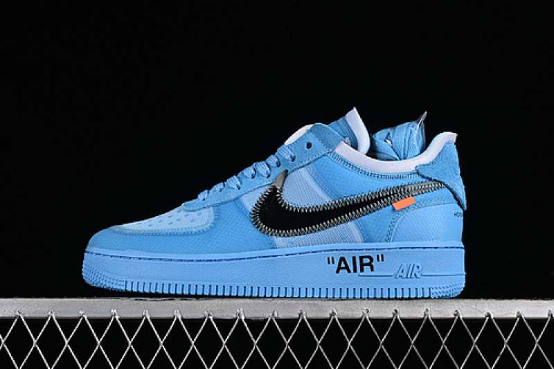 Nike Nike OFF WHITE AIR FORCE 1 LOW OW BLACK/BLUE · AO4606-400, photo 1